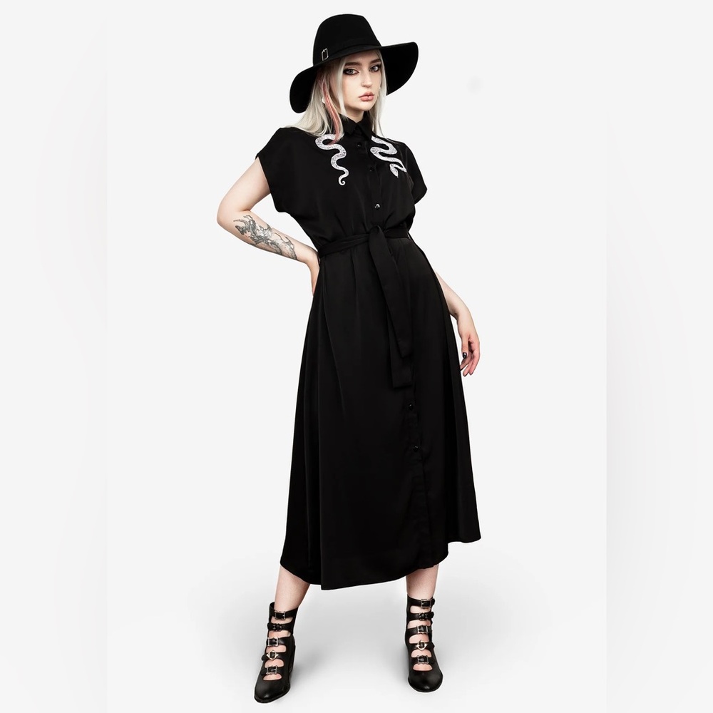 DISTURBIA- Slither Relaxed Midi Dress- US 14- sells out fast